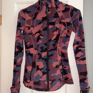 Lululemon Athletica Pink and Blue Camouflage Utility Jacket